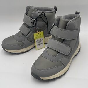 NWT All In Motion Kids Faux Leather Winter Boots Waterproof Size 4